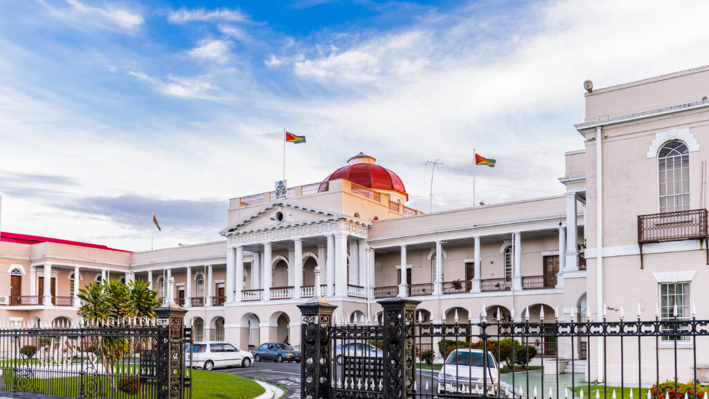 Parliament in Georgetown, capital of Guyana, South America